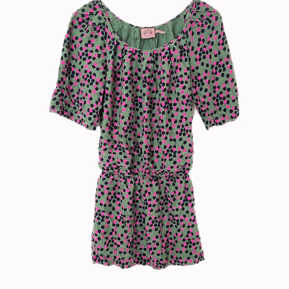 Juicy Couture Polka Dot Silk Tunic Dress Sz 0